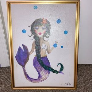 Mermaid canvas painting